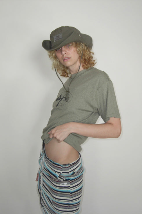 DRAW CODE SAFARI BUCKET HAT -KHAKI-